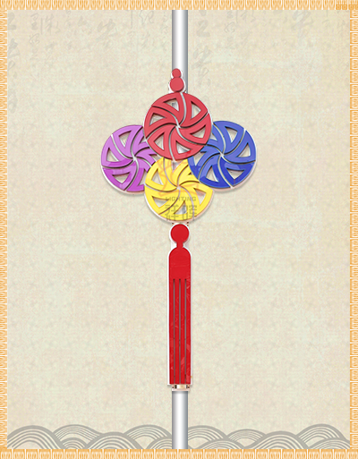 LED风火轮中国结（百花争艳）